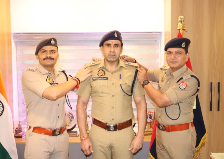 चर्चित डीएसपी अनुज चौधरी  का हुआ प्रोन्नति  बनाए  गए ए एसपी अशोक स्तम्भ लगाकर दी गयी प्रोन्नत