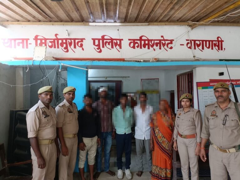 थाना मिर्जामुराद पुलिस द्वारा पुलिस पर पथराव एवं मारपीट करने वाले 05 नफ़र अभियुक्तगण को किया गया गिरफ्तार।