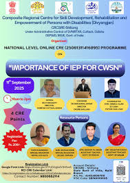 पुनर्वास विशेषज्ञों हेतु ऑनलाइन सी.आर.ई. कार्यक्रम का आयोजन