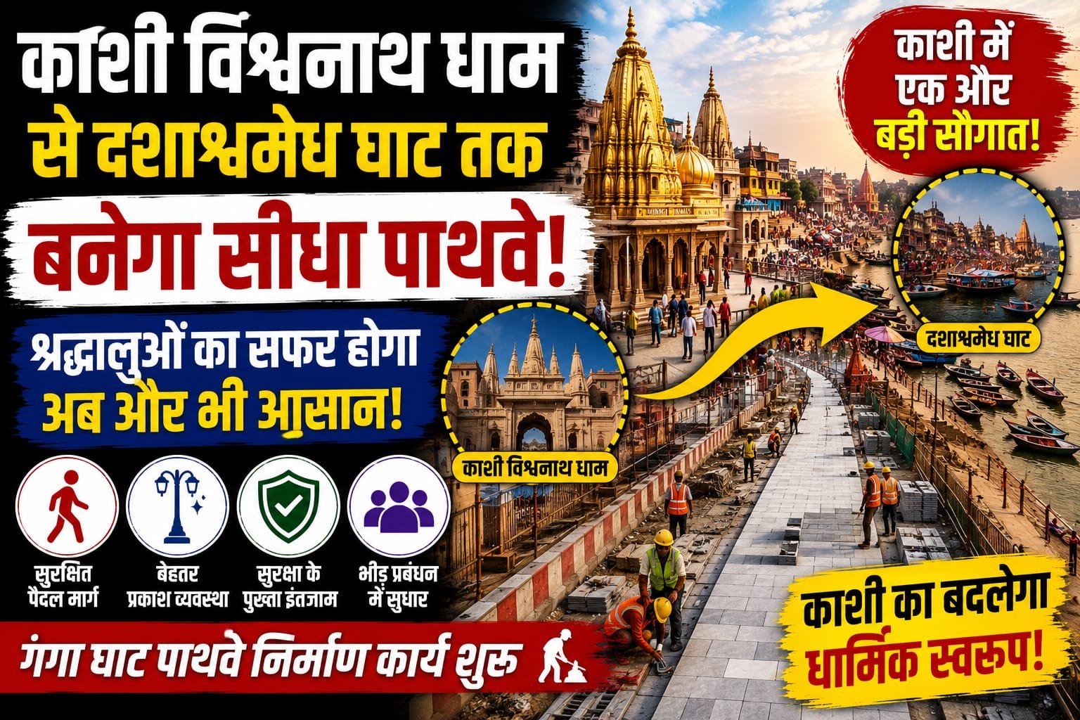 विश्वनाथ धाम से घाट तक सफर होगा आसान