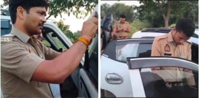 मेंहनाजपुर में थानाध्यक्ष अखिलेश सिंह का बड़ा एक्शन: काली फिल्म पर चला बुलडोजर, नियम तोड़ने वालों में मचा हड़कंप