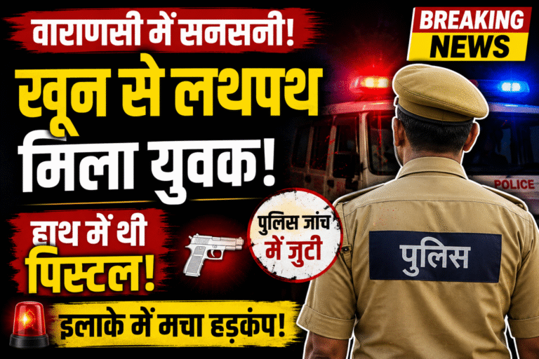 वाराणसी में सनसनी! खून से लथपथ मिला युवक