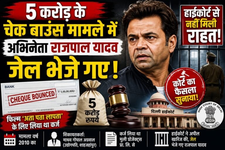 राजपाल यादव को बड़ा झटका , कोर्ट के फैसले से मची हलचल