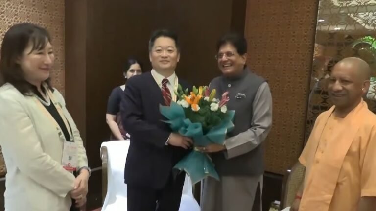 केंद्रीय मंत्री पीयूष गोयल और सीएम योगी ने यामानाशी के गवर्नर का किया स्वागत, 200 से अधिक जापानी सीईओ पहुंचे भारत