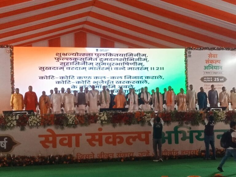 सेवा संकल्प अभियान के तहत बाइक सेवा यात्रा का समापन, जगतपुर में हुई विशाल जनसभा