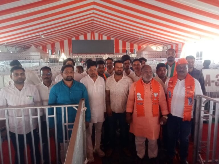 राज्य मंत्री हंसराज विश्वकर्मा ने जगतपुर सभा स्थल का लिया जायजा, जनसंपर्क कर लोगों को दिया निमंत्रण