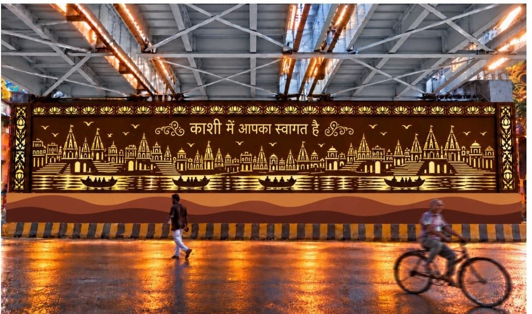 एयर शो के लिए संवर रही काशी, दीवारों पर उकेरी जा रही गंगा घाटों की छटा