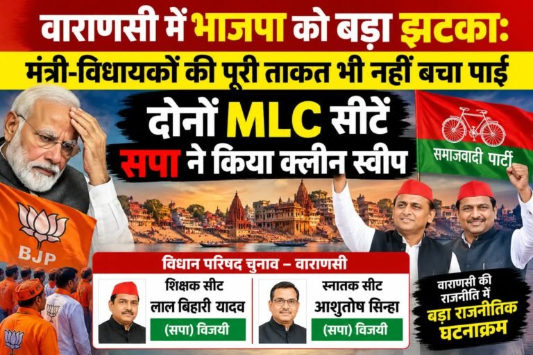 वाराणसी के सभी विधायक और मंत्री  मिलकर भी नहीं बचा पाए एमएलसी सीट, सपा ने दोनों सीटों पर लहराया परचम